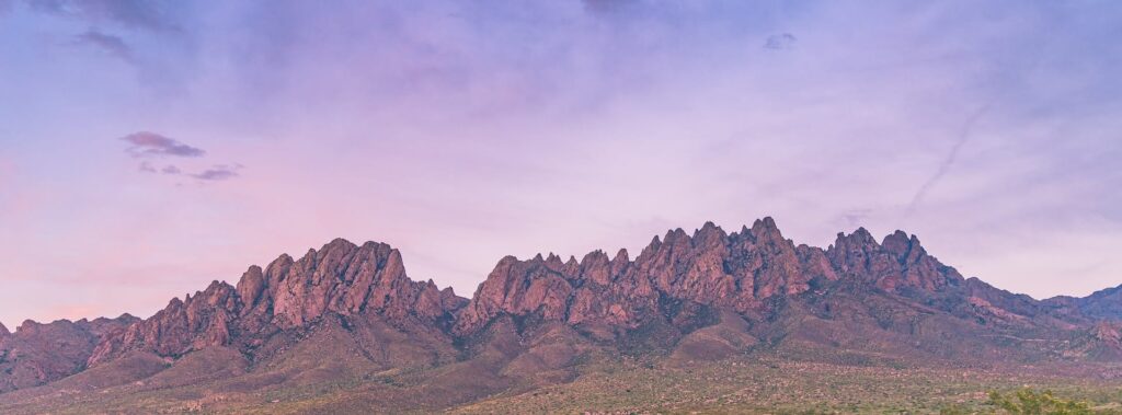 The Organ Mountain Range which contains 3 needles of rock